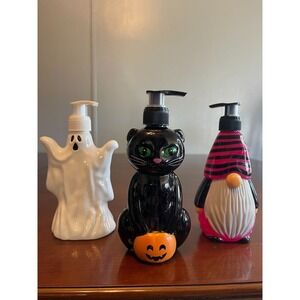 Maison De Base Bewitching Hand Soap Set Of 3: Ghost Black Cat & Vampire Gnome